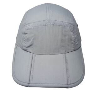 Fitkicks 5 Panel Hat Gray Blue OS Adjustable Strapback Foldable Bill Polyester